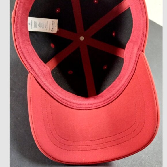 lululemon Ball Cap Hat Tomato Red Lined Adjustable Unisex - Picture 8 of 10